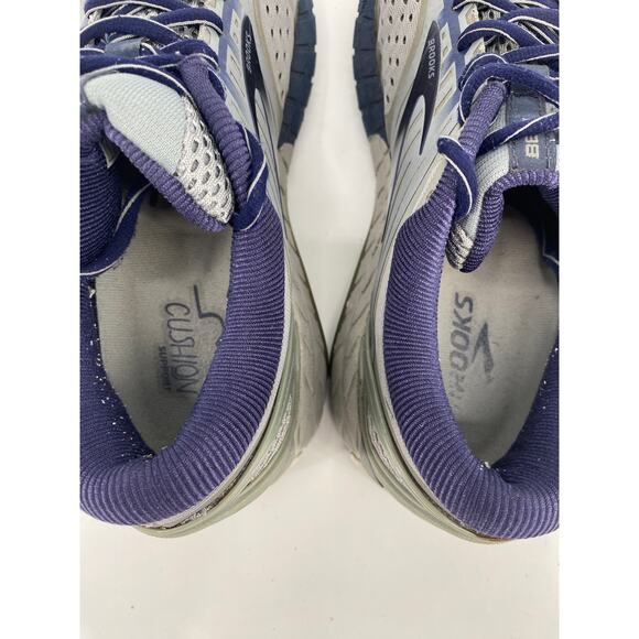 Brooks Beast 18 men 10 Gray Blue Men's running sneakers 1102821d015 - Picture 5 of 7